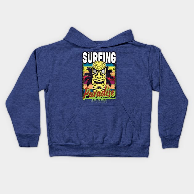 Surfing the Paradise Kids Hoodie by ShopWithWalid